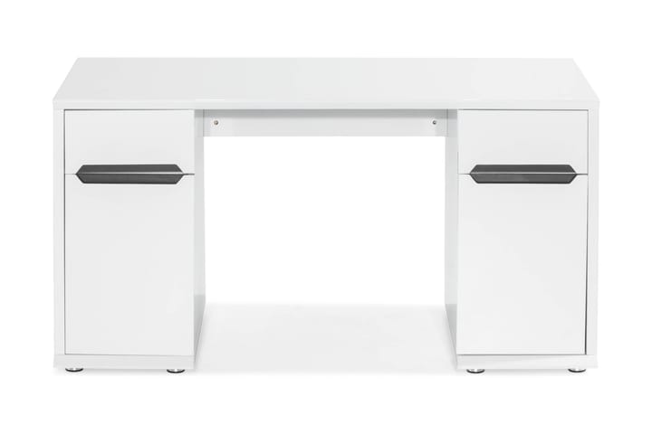 HIGHER Skrivbord 150 cm med Förvaring 2 Lådor+2 Skåp Vit/Sva