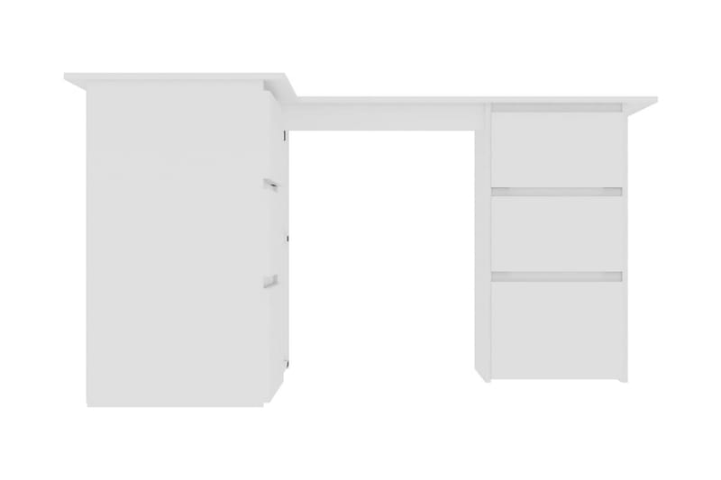 Hörnskrivbord vit 145x100x76 cm spånskiva - Vit - Möbler - Hemmakontor - Skrivbord
