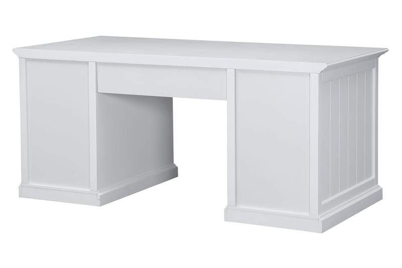 MACKAY Skrivbord 170 cm med Förvaring 4 Lådor + Skåp Vit Mah - Vit - Möbler - Hemmakontor - Skrivbord
