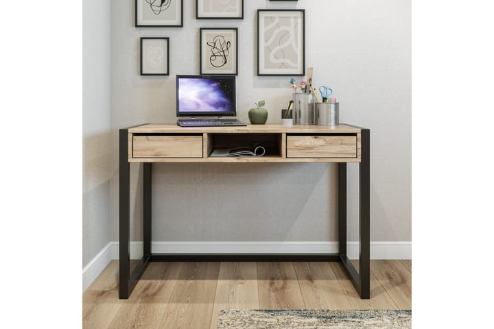 PARAVANO Skrivbord 115 cm m Förvaring Lådor+Hylla Trä/Natur/ - Möbler - Hemmakontor - Skrivbord