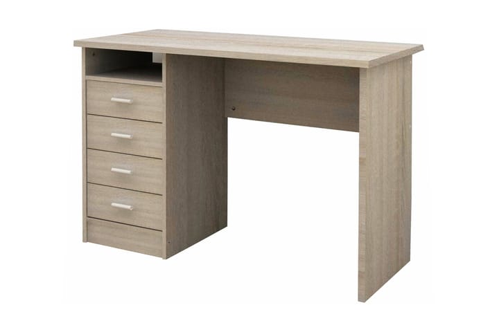 PINZOLO Skrivbord 110 cm med Förvaring Lådor + Hylla Ekfärg - Ek - Möbler - Hemmakontor - Skrivbord