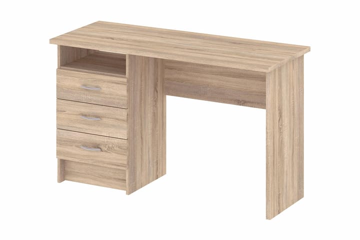 PINZOLO Skrivbord 120 cm med Förvaring Lådor + Hylla Ekfärg - Ek - Möbler - Hemmakontor - Skrivbord