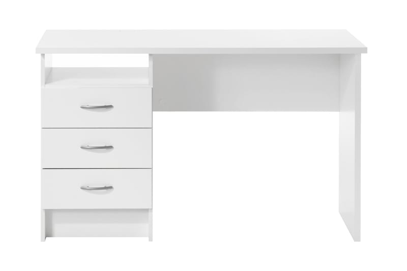 PINZOLO Skrivbord 120 cm med Förvaring Lådor + Hylla Vit - Möbler - Hemmakontor - Skrivbord