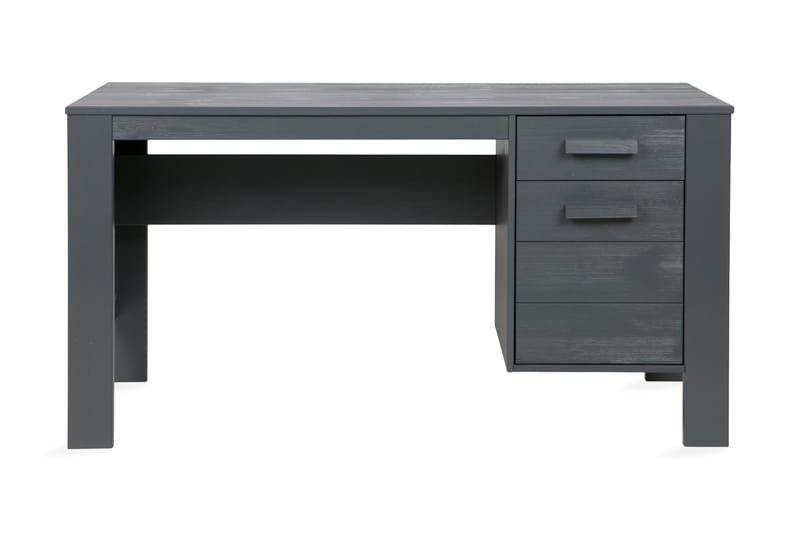RUFF Datorbord 141 cm med Förvaring Låda + Skåp Stålgrå - Möbler - Bord