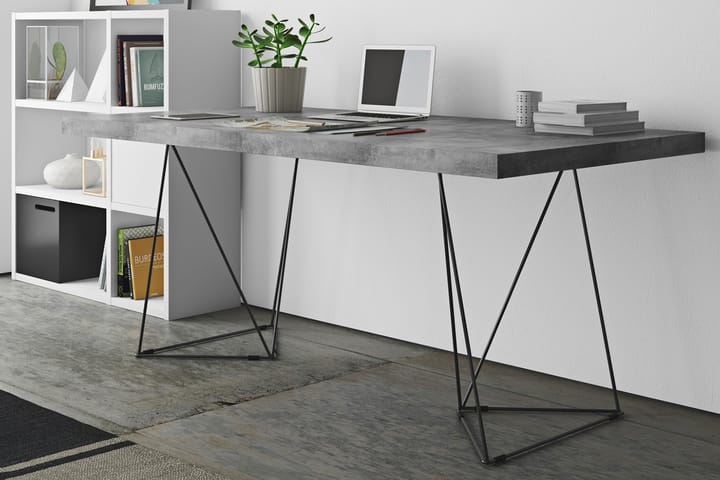 SHAD Skrivbord 160 cm Betonggrå/Svart - Möbler - Hemmakontor - Skrivbord