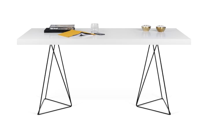 SHAD Skrivbord 160 cm Vit/Svart - Vit - Möbler - Hemmakontor - Skrivbord