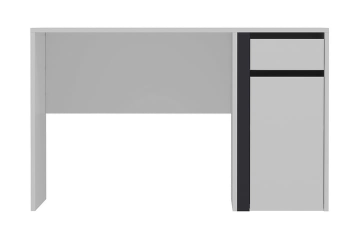 SHAE Skrivbord 120 cm med Förvaring Låda + Skåp Vit/Svart