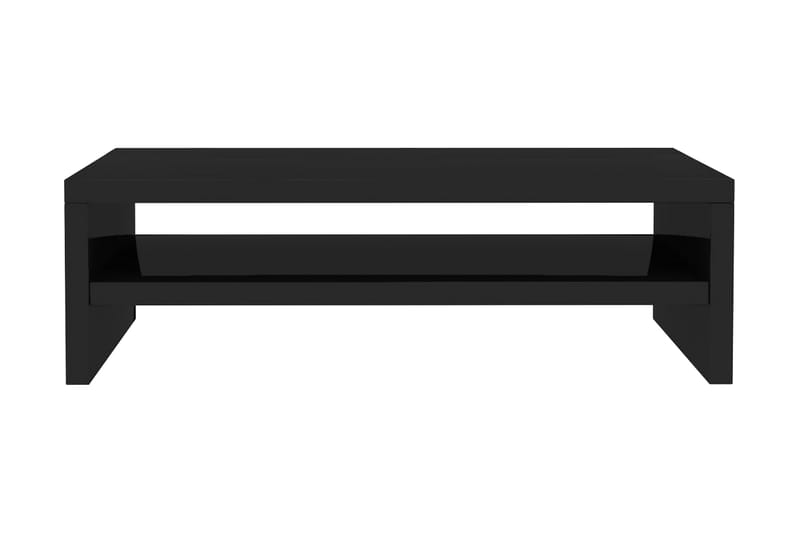 Skärmställ högglans svart 42x24x13 cm spånskiva - Svart - Möbler - Hemmakontor - Skrivbord