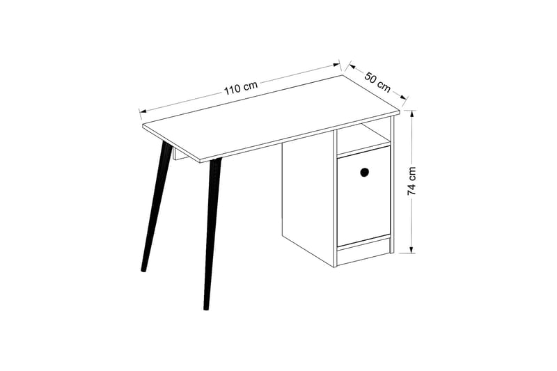 SKRIVBORD 110 cm Vit - Möbler - Hemmakontor - Skrivbord