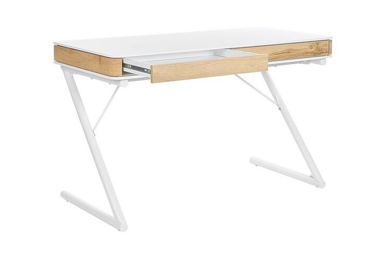 Skrivbord 120 x 60 cm vit FONTANA - Vit - Möbler - Hemmakontor - Skrivbord