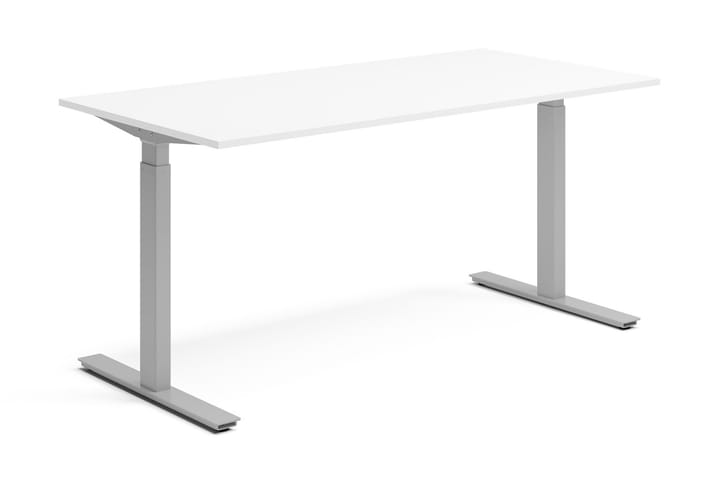 Skrivbord 160x80 cm Höj-och Sänkbart Vit/Grå