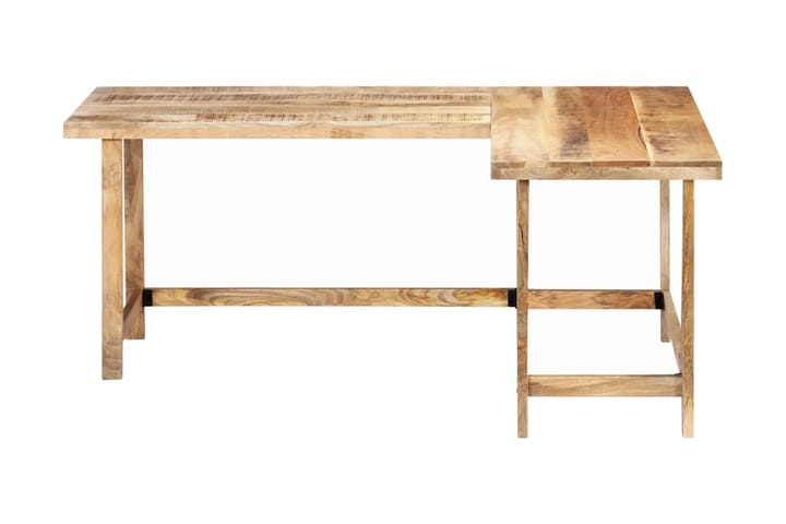 Skrivbord 180x120x76 cm massivt mangoträ - Brun - Möbler - Hemmakontor - Skrivbord