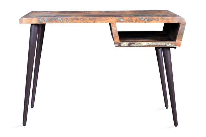 Skrivbord i återvunnet trä med järnben - Flerfärgad - Möbler - Bord