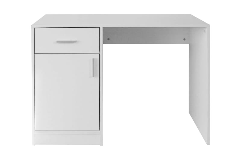 Skrivbord med låda och skåp vit 100x40x73 cm