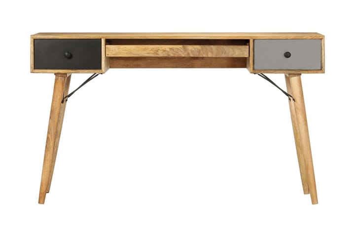 Skrivbord med lådor 130x50x80 cm massivt mangoträ - Brun - Möbler - Hemmakontor - Skrivbord