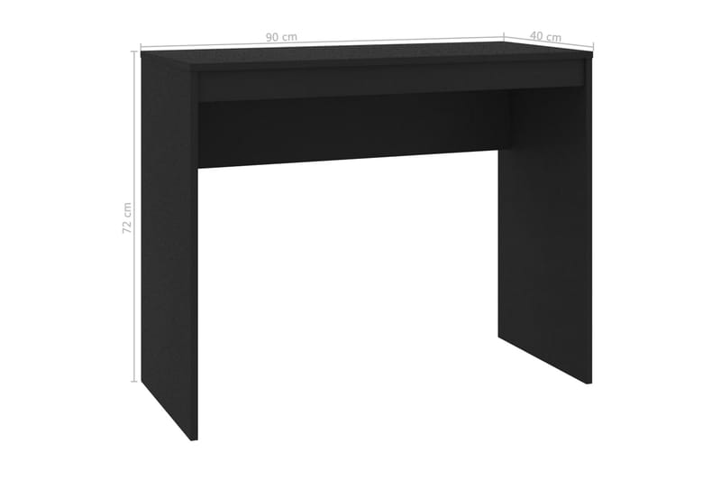 Skrivbord svart 90x40x72 cm spånskiva - Svart - Möbler - Hemmakontor - Skrivbord