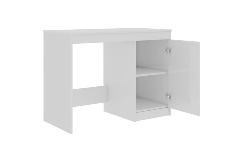 Skrivbord vit högglans 100x50x76 cm spånskiva - Vit - Möbler - Hemmakontor - Skrivbord