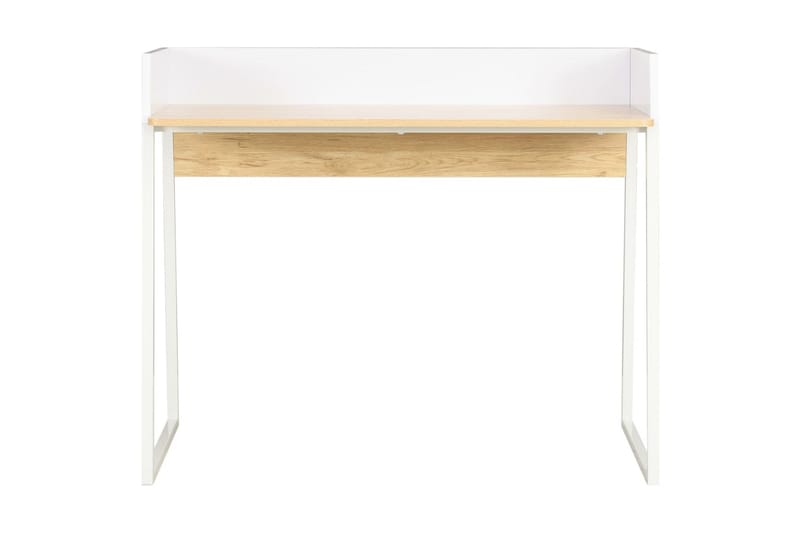 Skrivbord vit och ek 90x60x88 cm - Vit - Möbler - Hemmakontor - Skrivbord