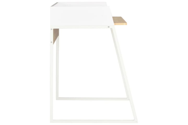 Skrivbord vit och ek 90x60x88 cm - Vit - Möbler - Hemmakontor - Skrivbord
