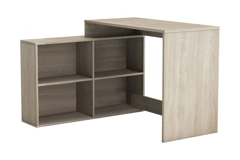 STRIB Hörnskrivbord 112 cm med Förvaring Hyllor Ek - Möbler - Hemmakontor - Skrivbord