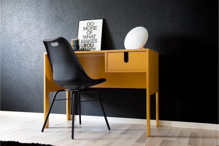 UNO Skrivbord 105 cm med Förvaring Låda Gul - Möbler - Hemmakontor - Skrivbord