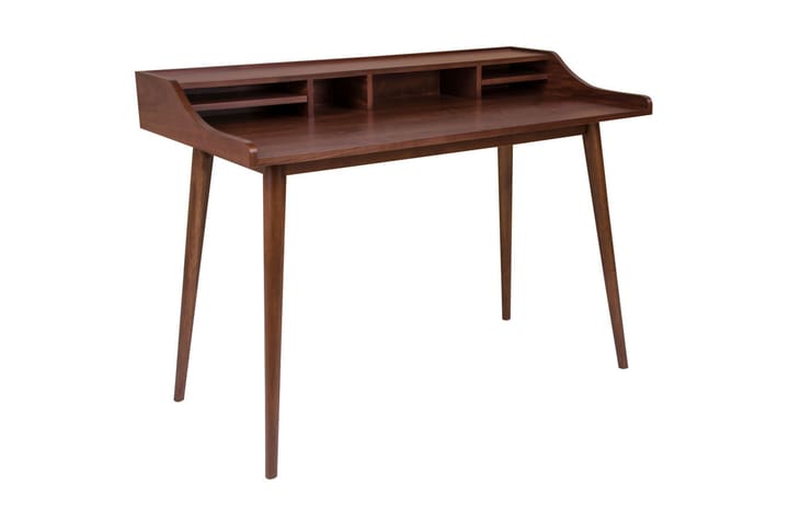 VILLOLI Skrivbord 120 cm med Förvaring Hylla Valnötsbrun - Möbler - Hemmakontor - Skrivbord