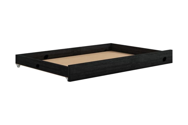 Dagbädd med lådor 90x200 cm svart massiv furu - Svart - Möbler - Sovrum - Dagbäddar