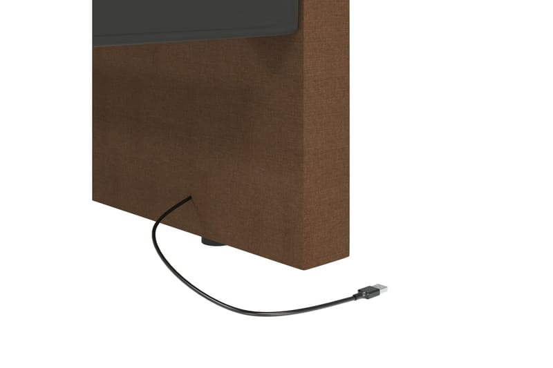 Dagbädd med madrass USB brun tyg 90x200 cm - Brun - Möbler - Sovrum - Dagbäddar