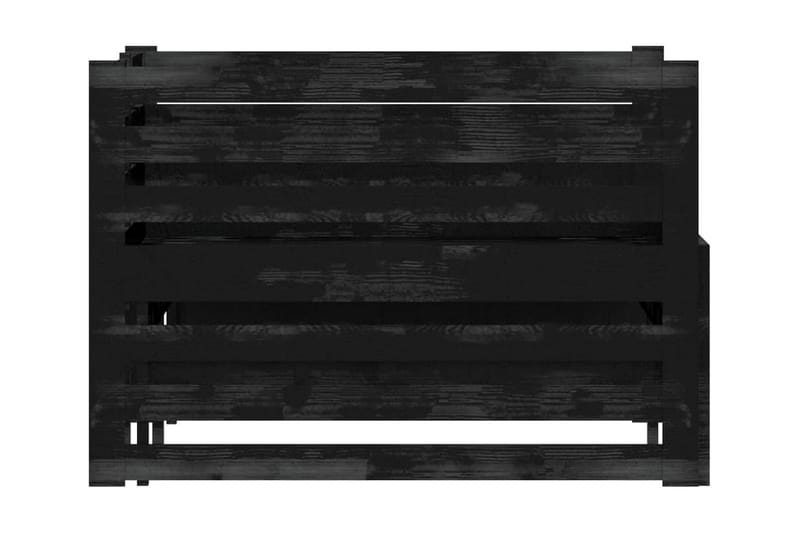 Dagbädd svart massiv furu 2x(90x200) cm - Svart - Möbler - Sovrum - Dagbäddar