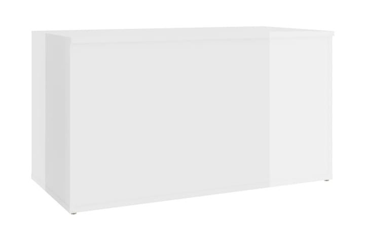 Förvaringskista vit högglans 84x42x46 cm spånskiva - Vit högglans - Möbler - Sovrum - Förvaring sovrum - Sängkista