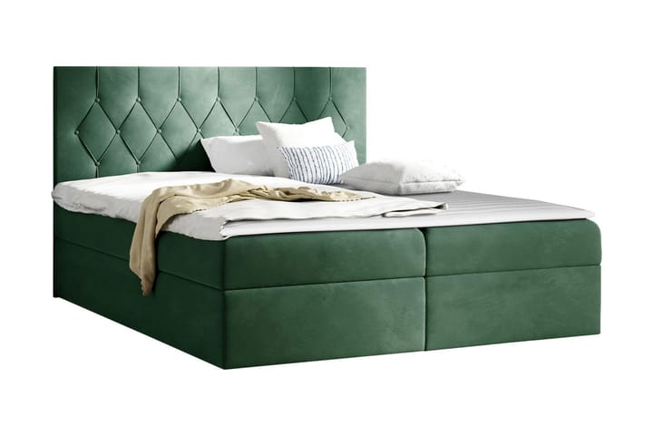 Davender Sängpaket Kontinentalsäng 120x200 cm med Förvaring - Grön - Möbler - Sovrum - Sängar - Sängar med förvaring