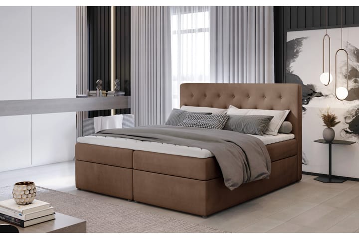 DUNTROON Sängpaket 140x200 cm Ljusbrun - Möbler - Sovrum - Sängar - Komplett Sängpaket