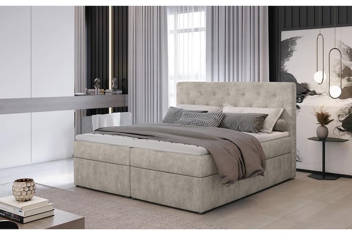 DUNTROON Sängpaket 160x200 cm Beige - Möbler - Sovrum - Sängar - Komplett Sängpaket