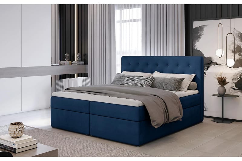 DUNTROON Sängpaket 160x200 cm Blå - Möbler - Sovrum - Sängar - Komplett Sängpaket