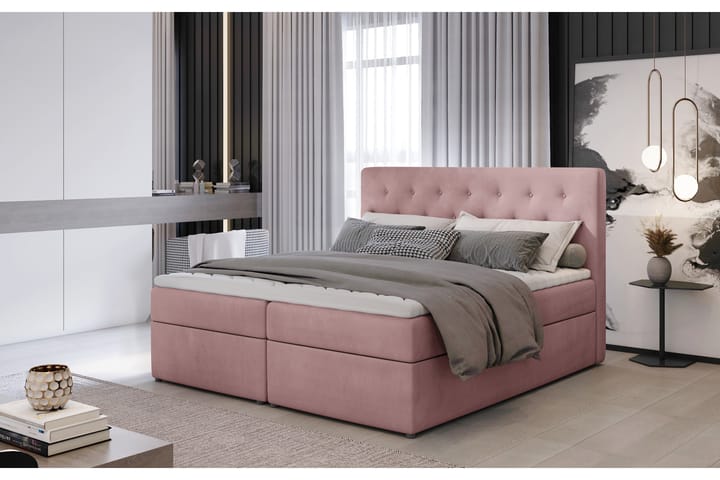 DUNTROON Sängpaket 180x200 cm Ljusrosa - Möbler - Sovrum - Sängar - Komplett Sängpaket