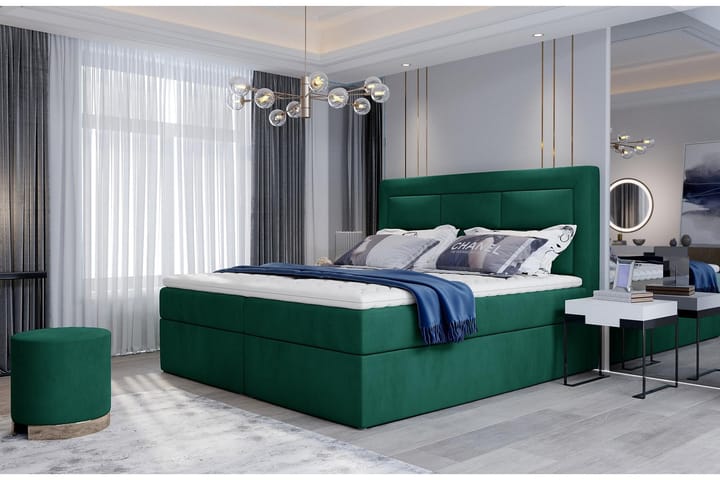 FRESNAY Sängpaket 160x200 cm Grön - Möbler - Sovrum - Sängar - Komplett Sängpaket