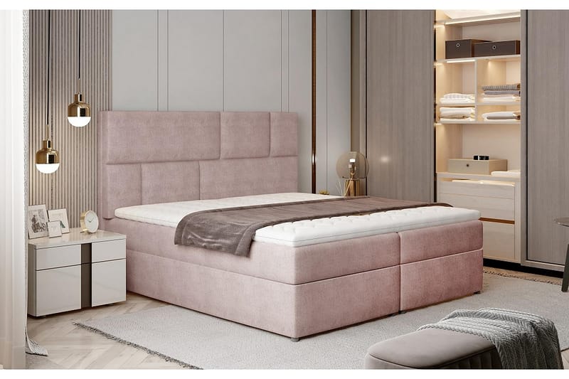 PERETOLA Sängpaket 160x200 cm Ljusrosa - Möbler - Sovrum - Sängar - Komplett Sängpaket