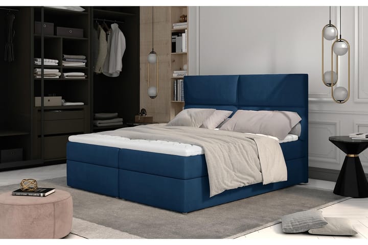 TAMBER Sängpaket 160x200 cm Blå