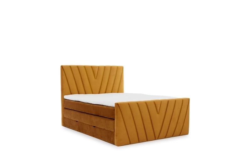 Zacheri Sängpaket med Förvaringssäng 160x200 Gul - Möbler - Sovrum - Sängar - Komplett Sängpaket