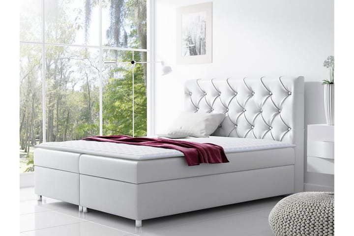DANNI Sängpaket 120x200 cm Vit - Vit - Möbler - Sovrum - Sängar - Kontinentalsängar