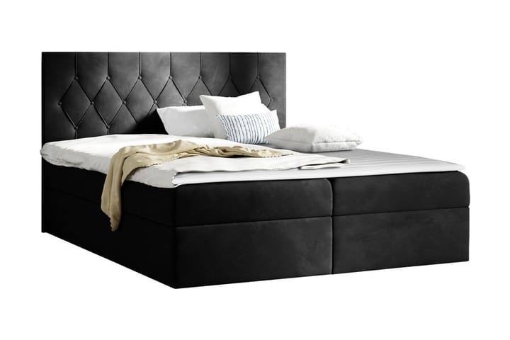 Davender Sängpaket Kontinentalsäng 140x200 cm med Förvaring - Svart - Möbler - Sovrum - Sängar - Komplett Sängpaket