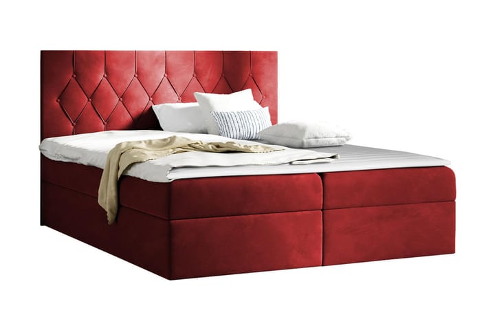 Davender Sängpaket Kontinentalsäng 180x200 cm med Förvaring - Röd - Möbler - Sovrum - Sängar - Komplett Sängpaket