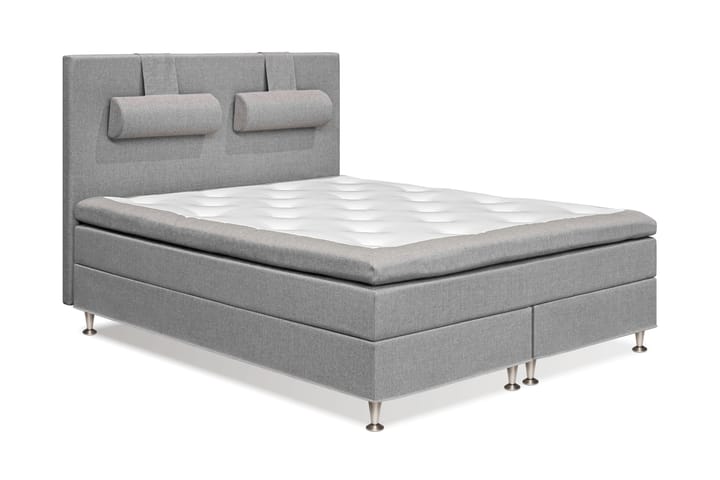 FELICIA Kontinentalsäng Sängpaket 160 Ljusgrå med nackkudde - Möbler - Sovrum - Sängar - Kontinentalsängar