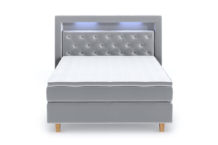 SINNEBO Velvet Sänkypaketti 120x200 - Ljusgrå - Möbler - Sovrum - Sängar - Komplett Sängpaket