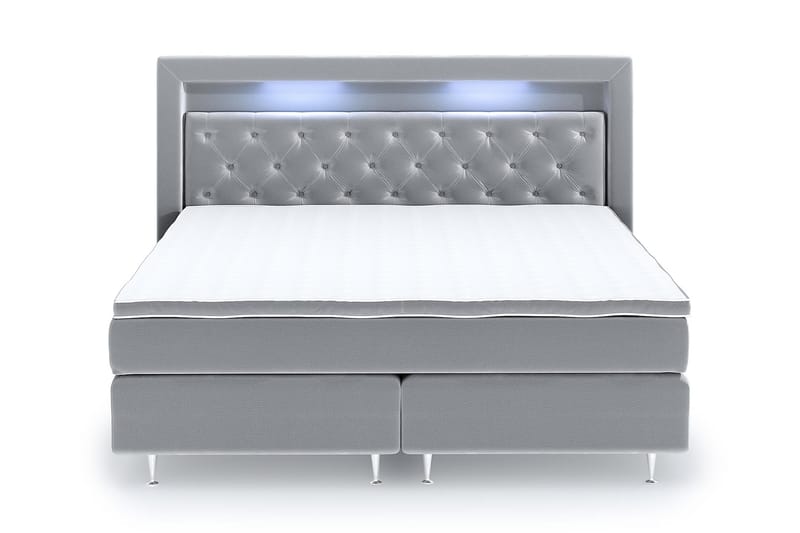 SINNEBO Velvet Sänkypaketti 160x200 - Ljusgrå - Möbler - Sovrum - Sängar - Komplett Sängpaket