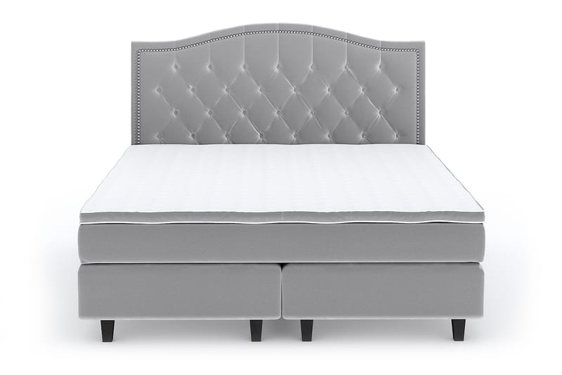 SINNEBO Velvet Sänkypaketti 160x200 - Ljusgrå - Möbler - Sovrum - Sängar - Kontinentalsängar
