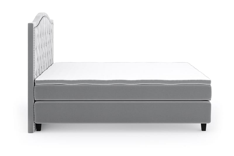 SINNEBO Velvet Sänkypaketti 160x200 - Ljusgrå - Möbler - Sovrum - Sängar - Kontinentalsängar