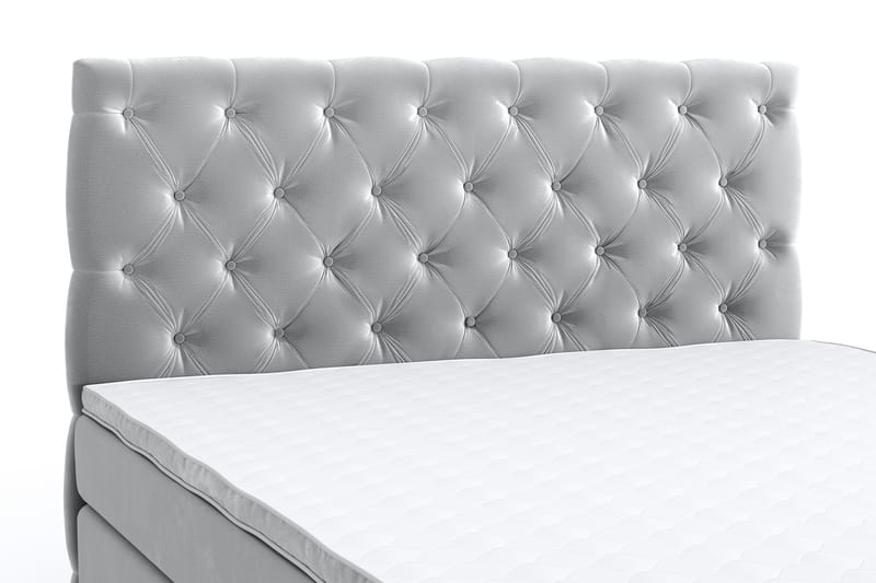 SINNEBO Velvet Sänkypaketti 180x200 - Ljusgrå - Möbler - Sovrum - Sängar - Kontinentalsängar