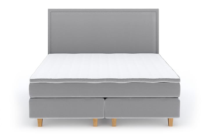 SINNEBO Velvet Sänkypaketti 210x210 - Ljusgrå - Möbler - Sovrum - Sängar - Komplett Sängpaket