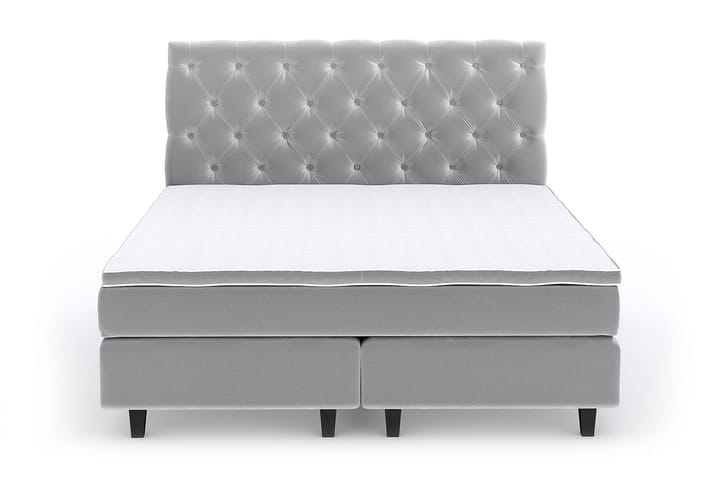 SINNEBO Velvet Sänkypaketti 210x210 - Ljusgrå - Möbler - Sovrum - Sängar - Komplett Sängpaket